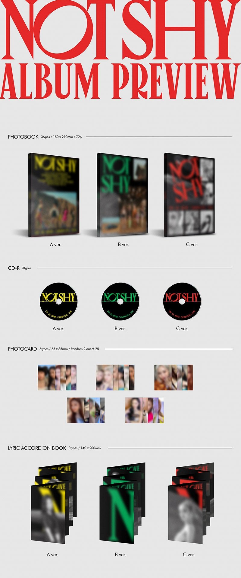 Comprar Itzy Not Shy | Álbum K-Pop Oficial en Chile